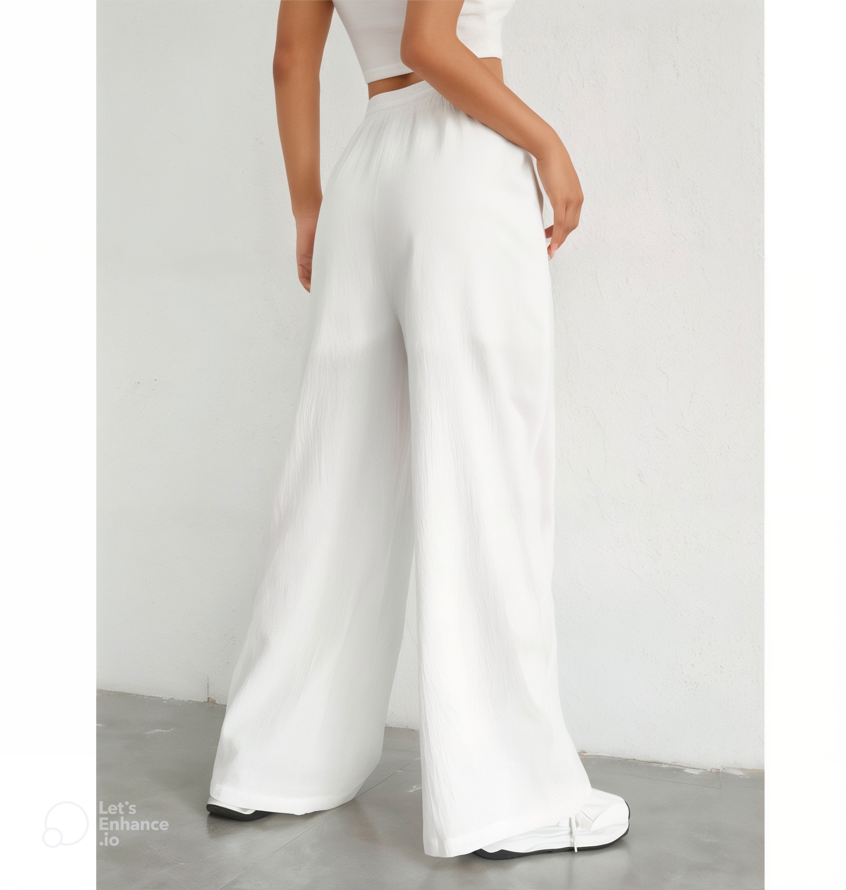 Boomin Drawstring Waist Wide Leg Pants