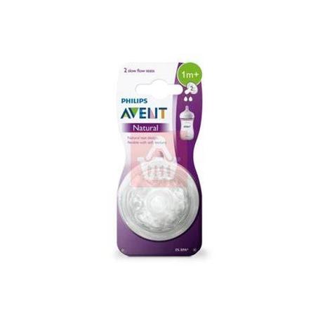 AVENT NATURAL 2 TETINES 1M+ SLOW FLOW SCF042/27