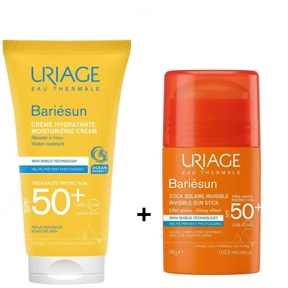 🎁 PACK 🎁 – URIAGE – Bariesun Ecran Spf50+ 50ml+Bariesun Stick Solaire Invisible – DESTOCKAGE