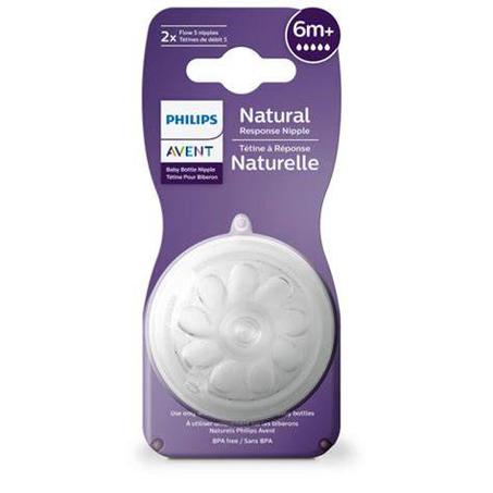 AVENT NATURAL 2 TETINES 6M+ FLOW 5 TEATS SCY965/02
