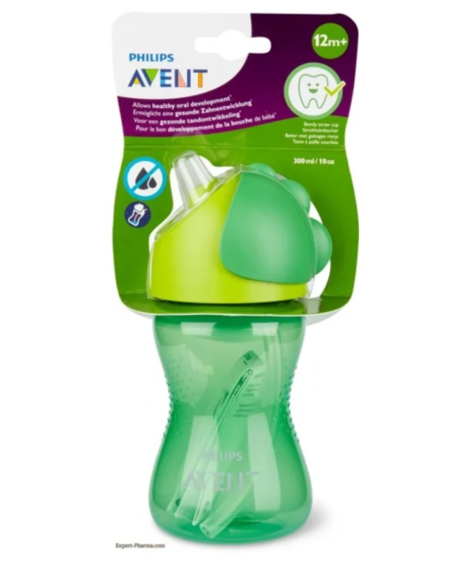 AVENT TASSE VERT A PAILLE 300ML 12M+ SCF798/01