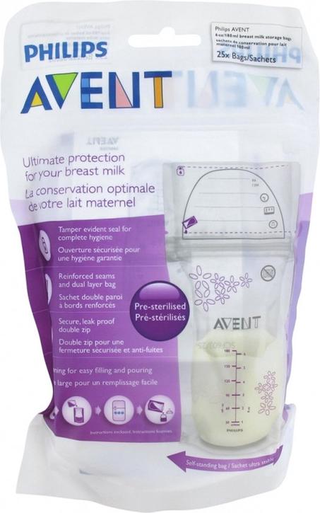 AVENT SACHETS DE CONSERVATION DU LAIT MATERNEL SCF603/25