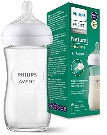 AVENT BIBERON NATURAL RESPONSE EN VERRE 1M+ 240ML SCY933/01