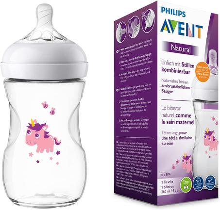 AVENT BIBERON NATURAL UNICORN 260ML SCF070/25