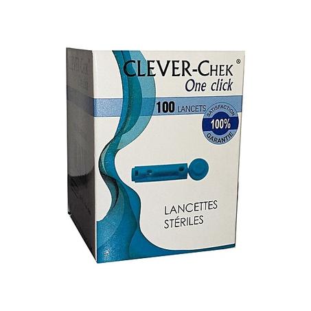 CLEVER CHEK 100 LANCETTES STERILES BLEU/BIONIME