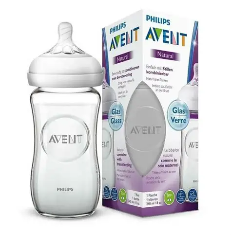 AVENT NATURAL BIBERON VERRE 240ML REF SCF053/17
