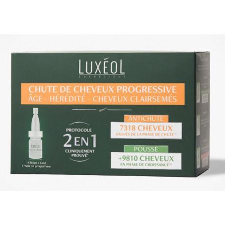 LUXEOL CHUTE DE CHEVEUX PROGRESSIVE 2EN1 14*6ML