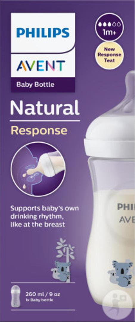 AVENT BIBERON NATURAL REPONSE KOALA 1M+ 260ML SCY903/67