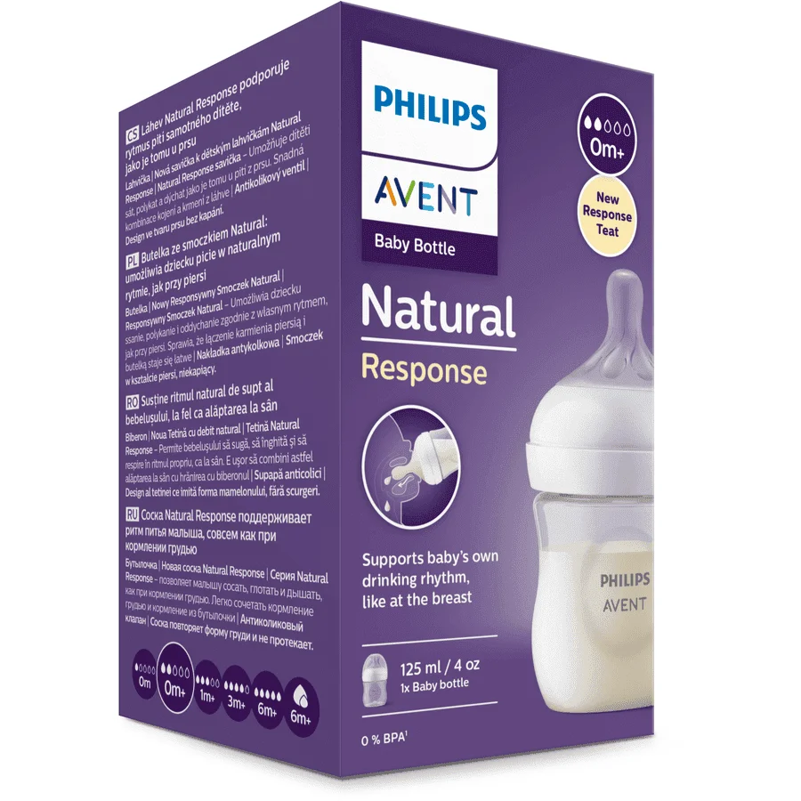 AVENT BIBERON NATURAL REPONSE 0M+ 125ML LOT*2 SCY900/02