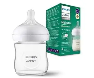 AVENT BIBERON NATURAL REPONSE EN VERRE 0M+ 125ML SCY930/01