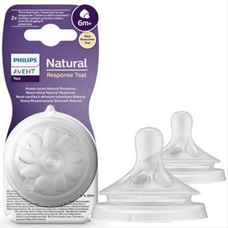 AVENT 2 TETINES NATURAL REPONSE 6M+ SCY966/02