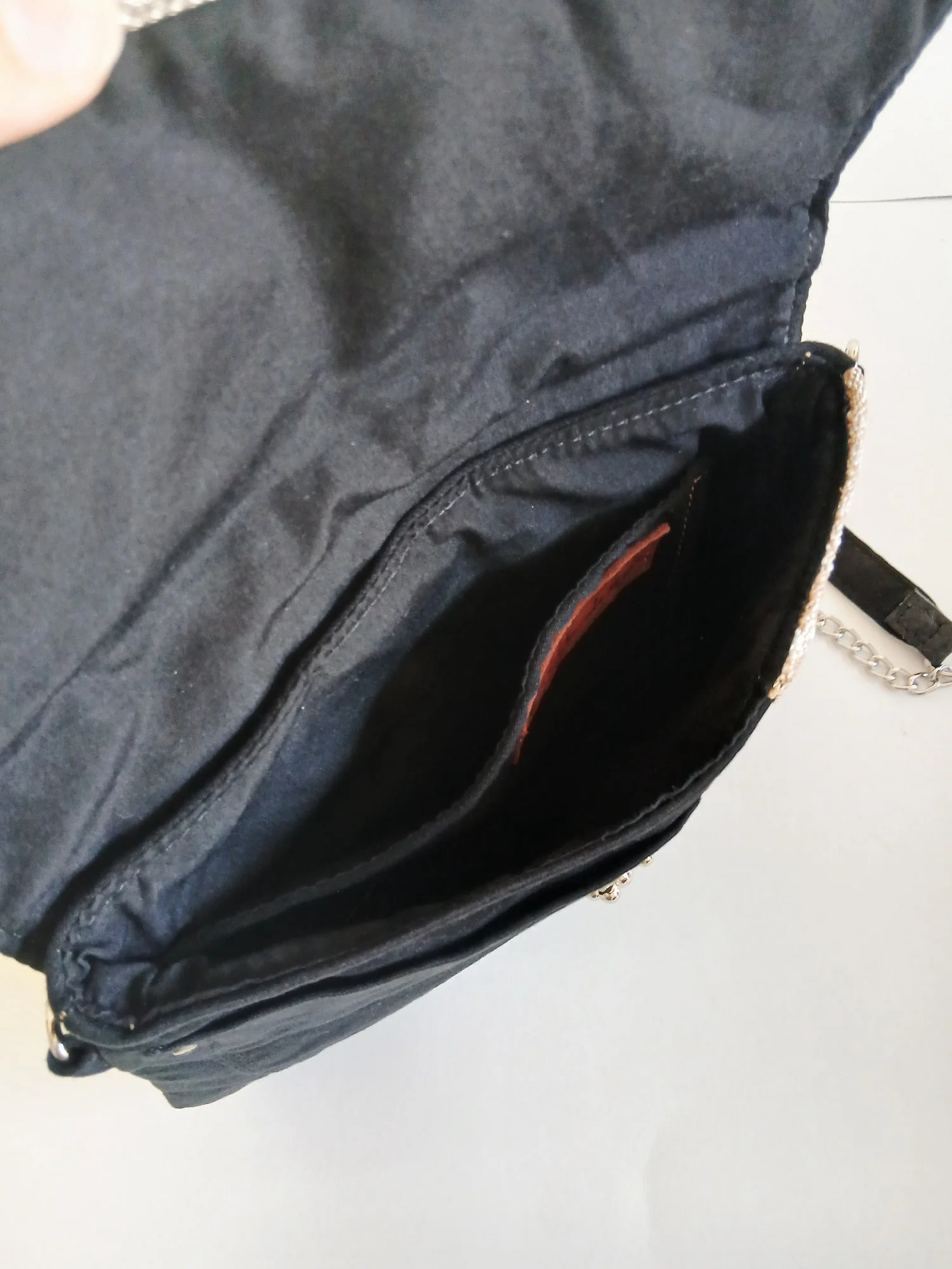 Sac bandoulière jeans noir et tissus marocains