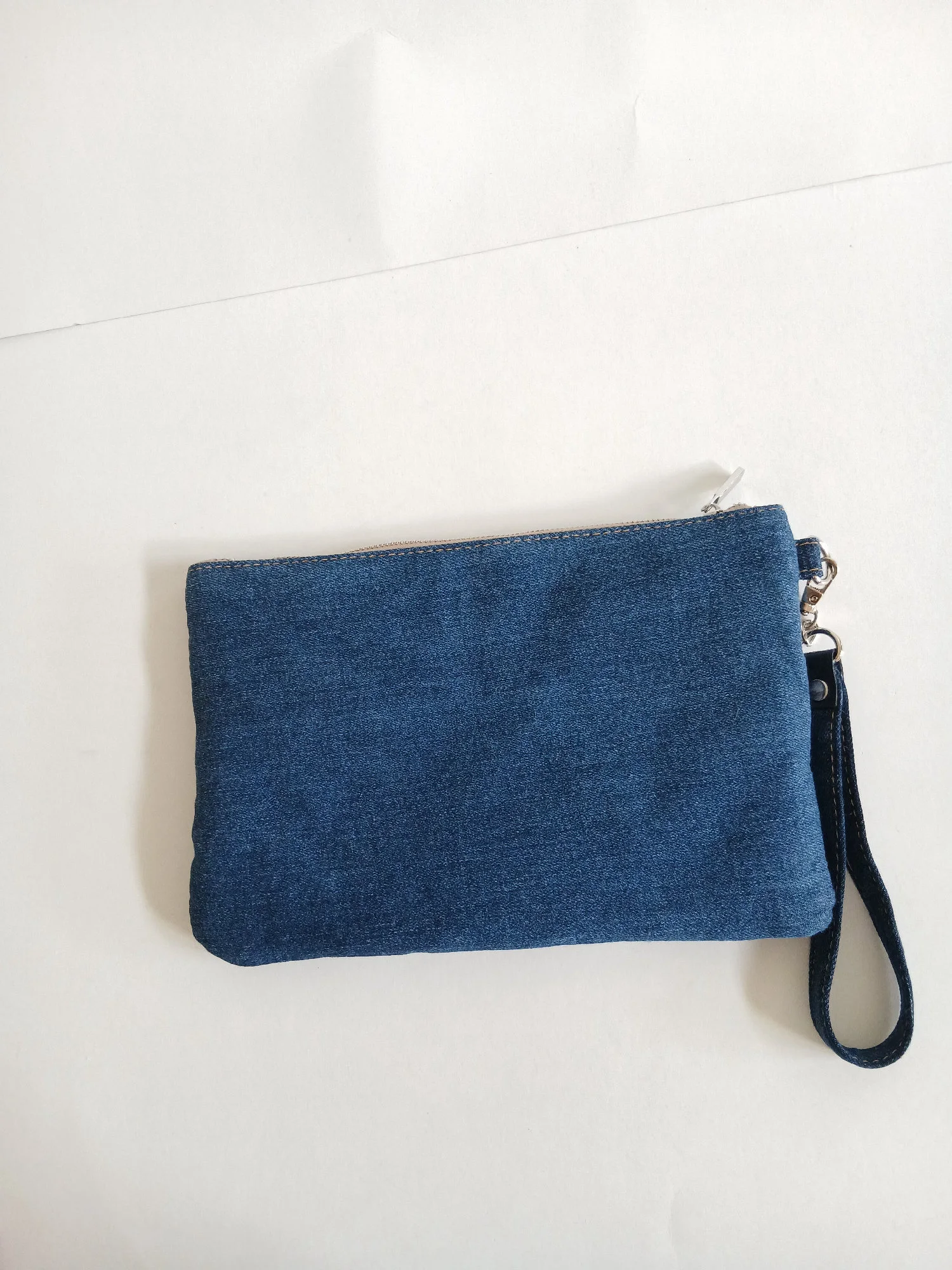 Pochette jeans/tissus marocains