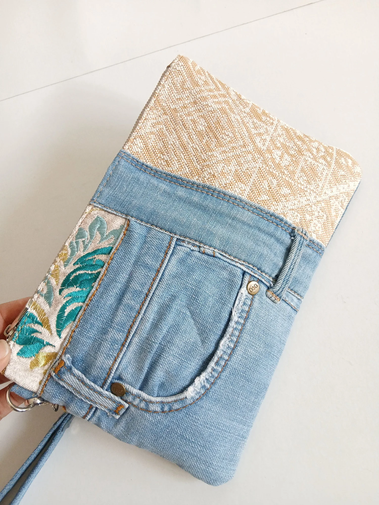Pochette Jeans/tissus