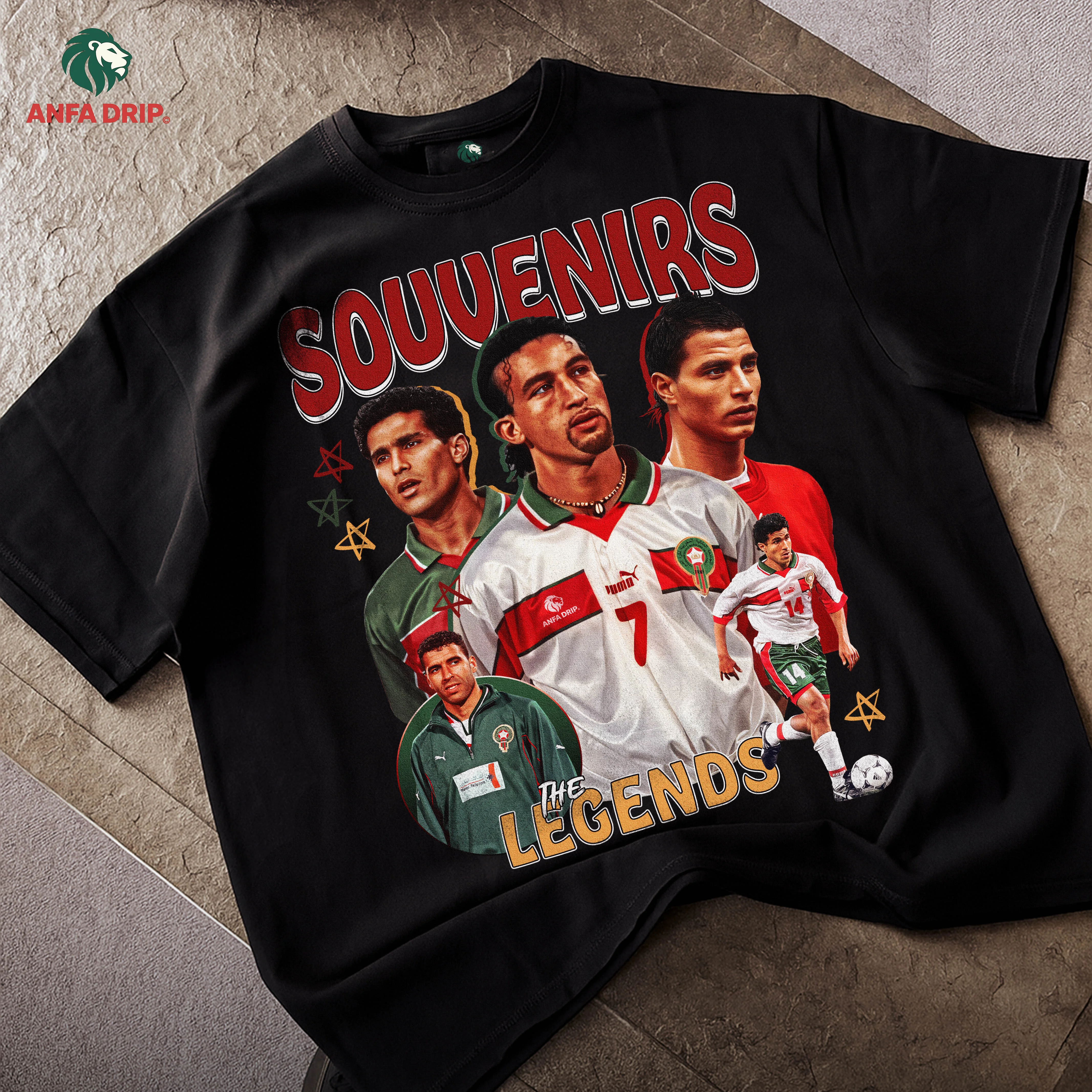 تيشيرت أساطير المنتخب المغربي – إصدار النوستالجيا