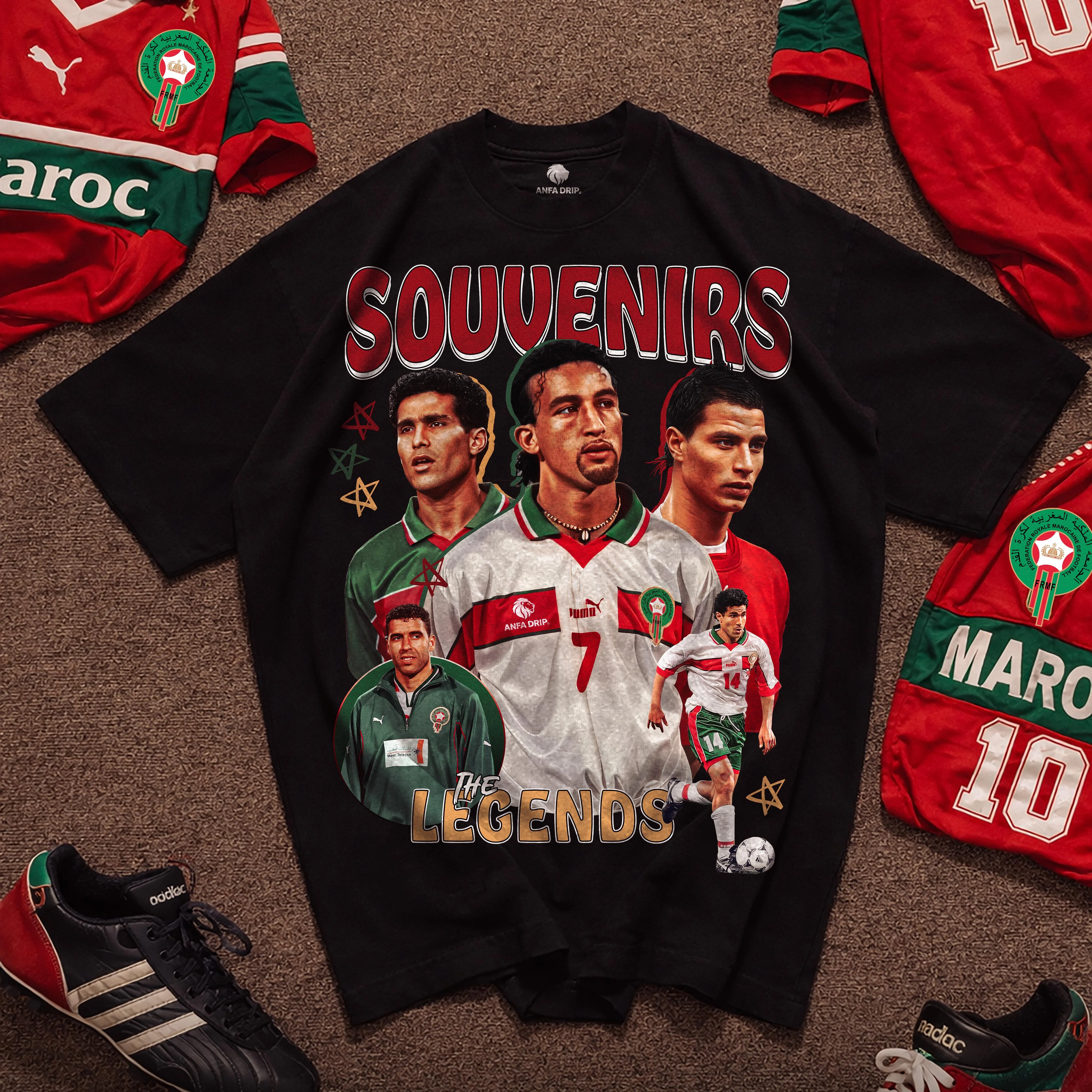 تيشيرت أساطير المنتخب المغربي – إصدار النوستالجيا