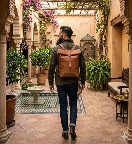 🎒 حقيبة الظهر الجلدية الكلاسيكية مزيج بين العراقة والحداثة