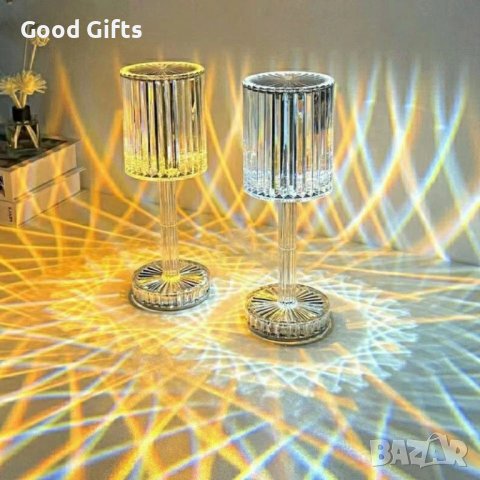 غطاء مصباح كريستالي ذكي قابل لإعادة الشحن، إضاءة داخلية مزخرفة