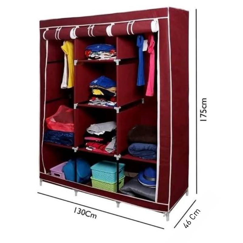 خزانة تخزين قماشية متعددة الوظائف - 130 × 45 × 175 سم