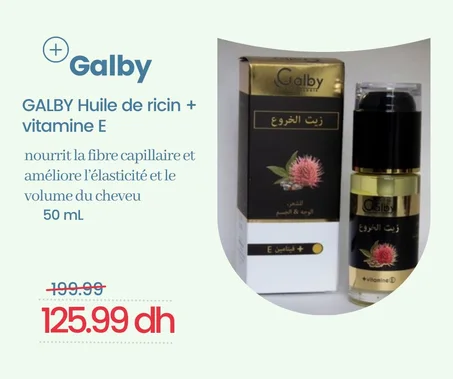 GALBY Huile de ricin  Vitamine E