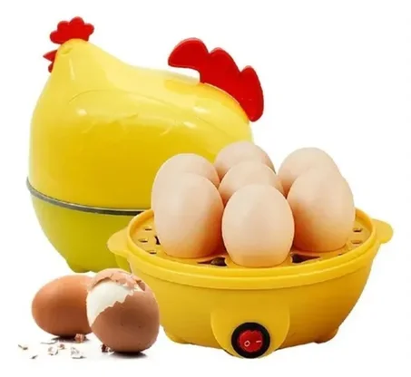آلة سلق البيض الكهربائية بتصميم دجاجة لطيف – تحضير البيض المثالي بسرعة وسهولة في دقائق