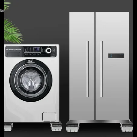 قاعدة مع عجلات قابلة للتعديل متعددة الوظائف لتحريك الثلاجة الغسالة الأثاث، حامل غسالة متحرك مضاد للاهتزاز