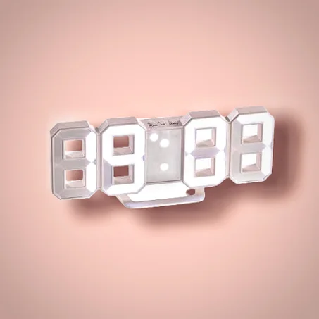 Horloge LED digitale design 3D avec fonction réveil