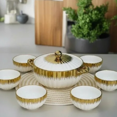 طقم تقديم فاخر 9 قطع – أناقة المائدة