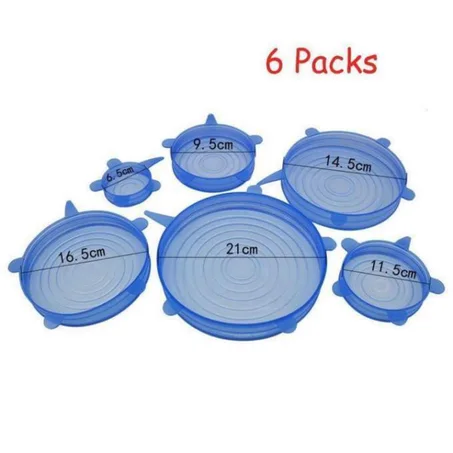 أغطية سيليكون لحفظ الطعام 6 قطع