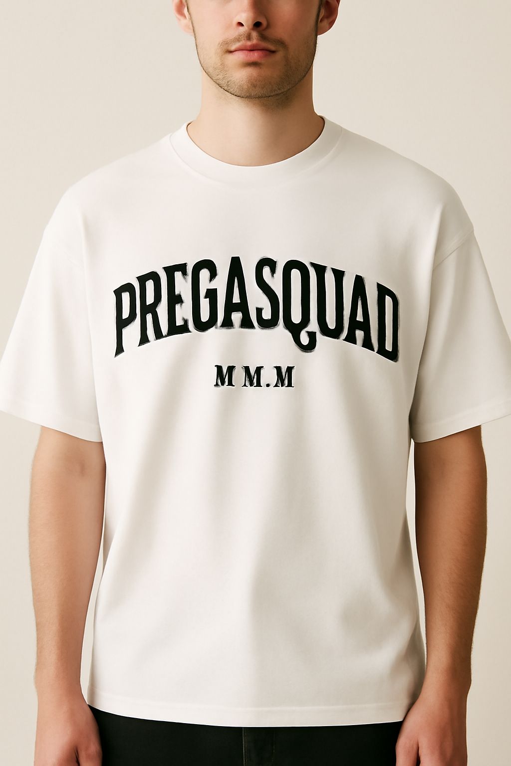 PREGA SQUAD WHITE OVERSIZE TSHIRT (ANGEL)