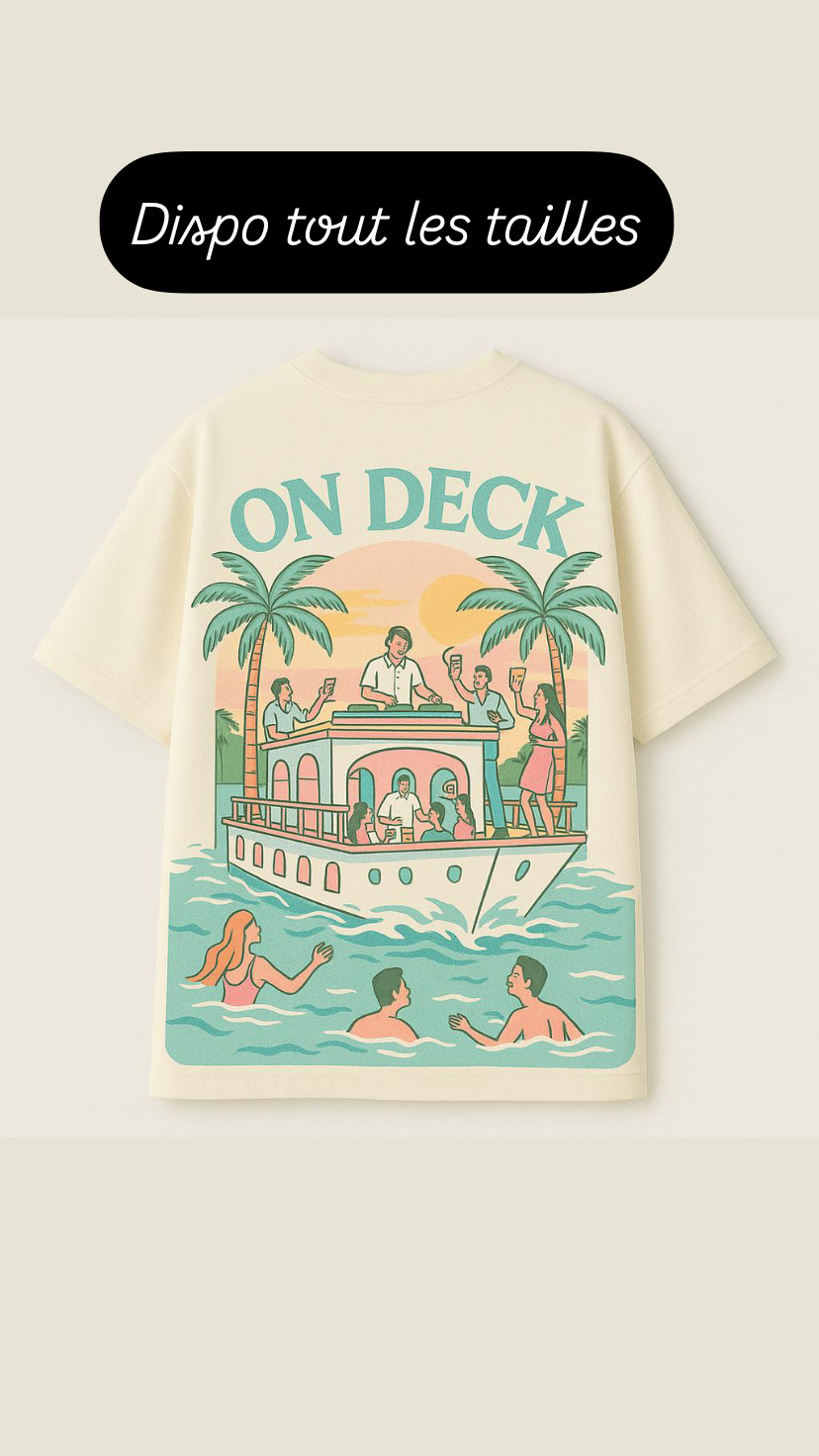 ON DECK PARTY (PRMIUM OVERSIZE TSHIRT)