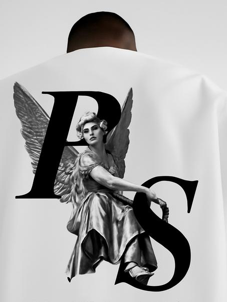 PREGA SQUAD WHITE OVERSIZE TSHIRT (ANGEL)