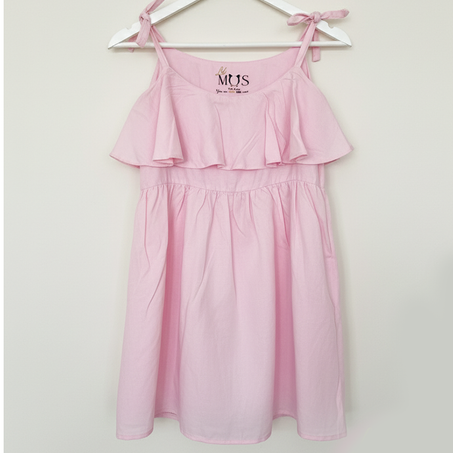 Robe d'Été Rose Froufrous