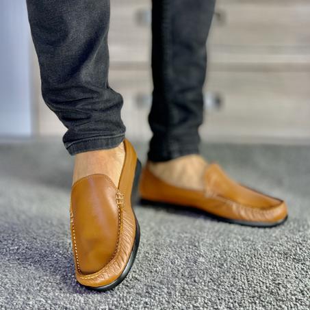 ref 301 simple  Mocassins en Cuir