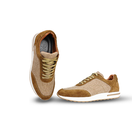REF 009 Sneakers Casual en Cuir & Tissu