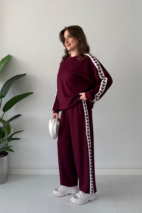 Ensemble Montoné 2 Pièces Femme – Bande à Cœurs Chic