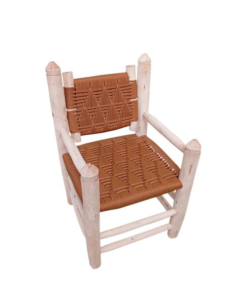 كرسي مغربي يدوي الصنع بنقشة مثلثات -تصميم تقليدي بلمسة فنية هندسية