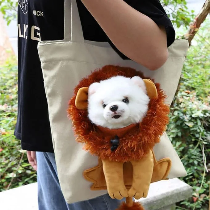 حقيبة للحيوانات الأليفة - Lion-Shaped Pet Bag