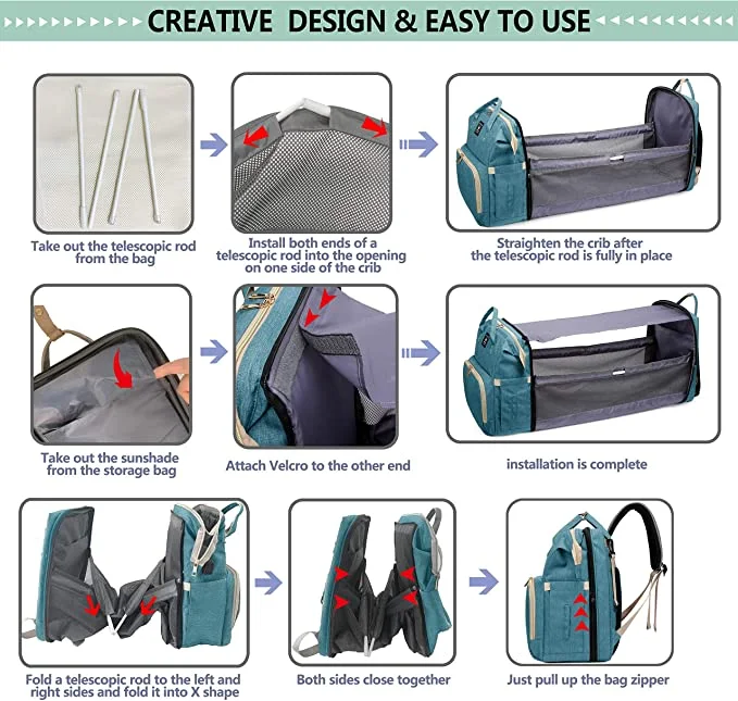 شنطه البيبي السرير - Portable bag bed