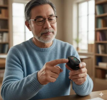 جهاز قياس نبض القلب و الاوكسجين في الدم