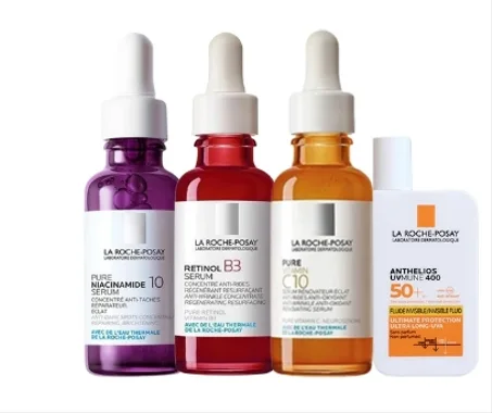 Pack 4 Serum Vitamin C10 et Serum RETINOL B3 et  Serum PURE NIACINAMID  et ANTHELIOS UVMUNE + CRÈME SOLEIL  REF8410