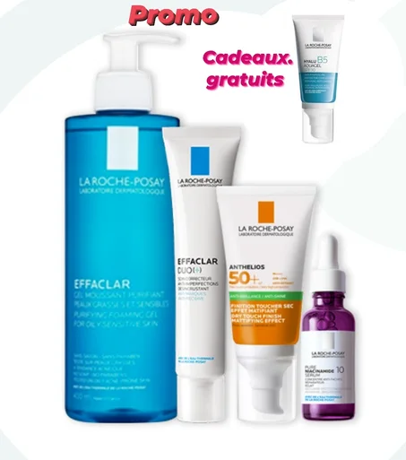 Pack 5 routine gel moussant 400ml + anthelios gel créme duo+ Sérum pure niacinamide b10  Ref269