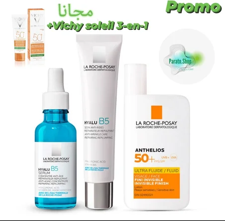 Pack SÉRUM B5 + CRÈME B5 + ANTHELIOS ULTRA-FLUIDE Crème +   Gratuite VICHY  SOLEIL  ref301
