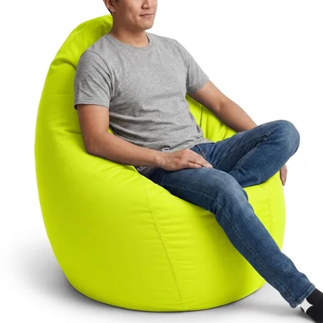 Pouf bean bag  jaune fluo