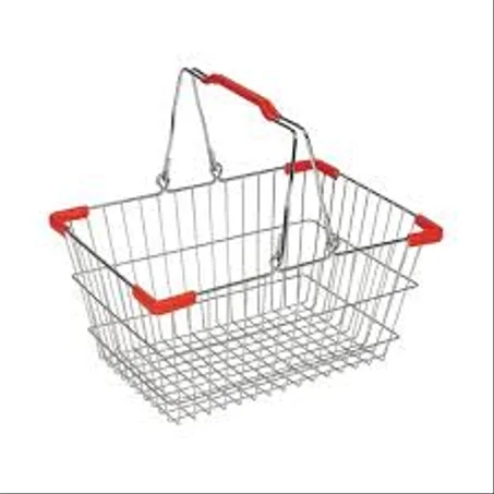 Mini Panier de Supermarché Acier Inox