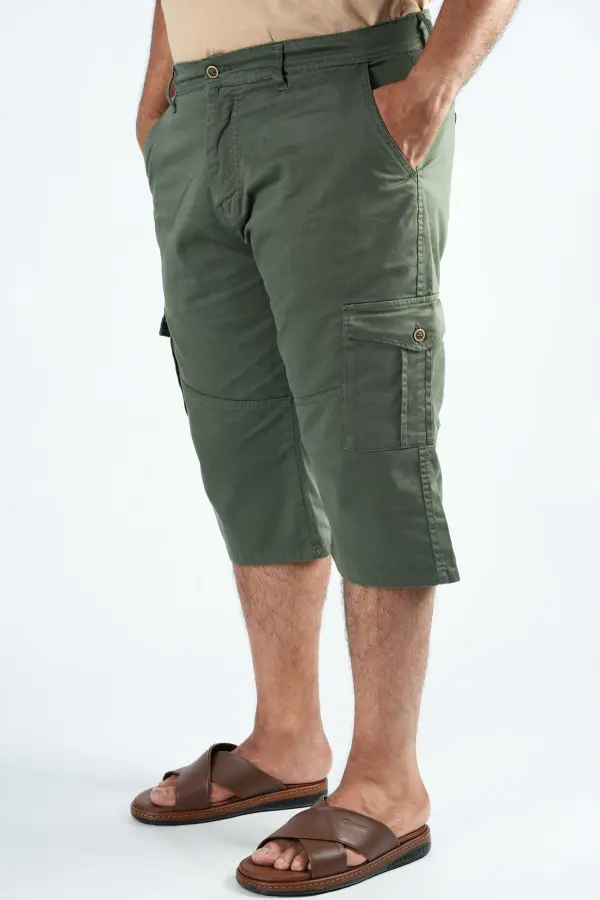 Packs de 3 Pantacourt Massimo Dutti En Toile Léger Ref-PM66251J ( Vert Royale + Beige + Noir )