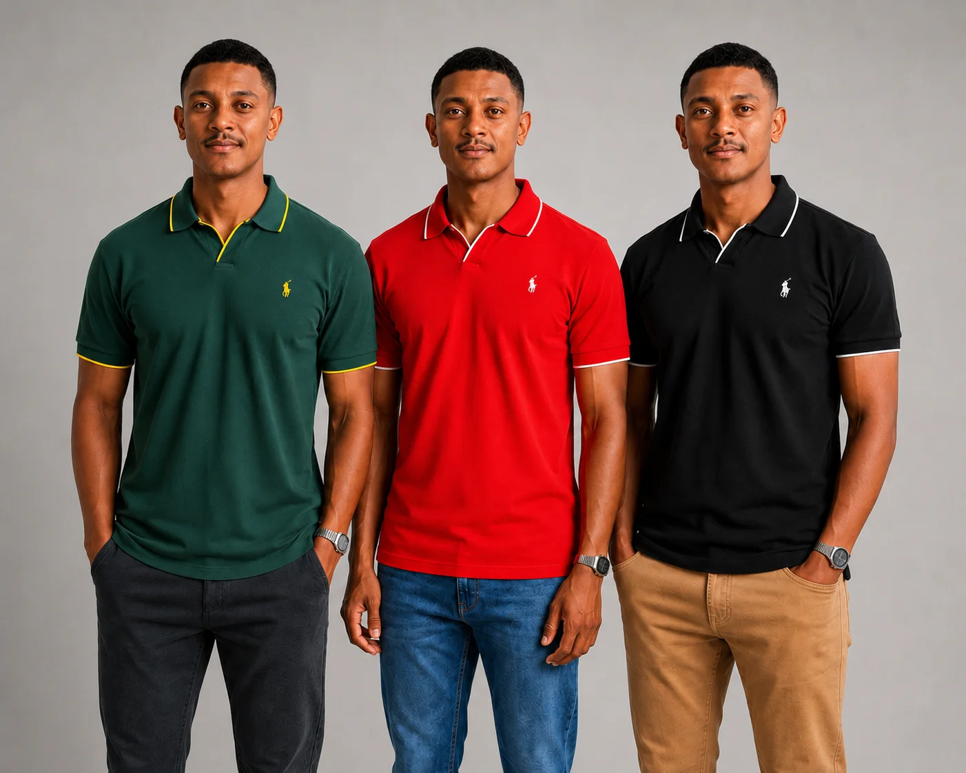 Pack 3 Polo Ralph Lauren en  coton piqué tendance