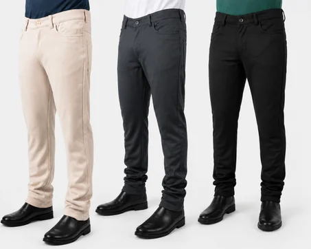 Pack 3 Pantalons Massimo Dutti – Coton Piqué Premium