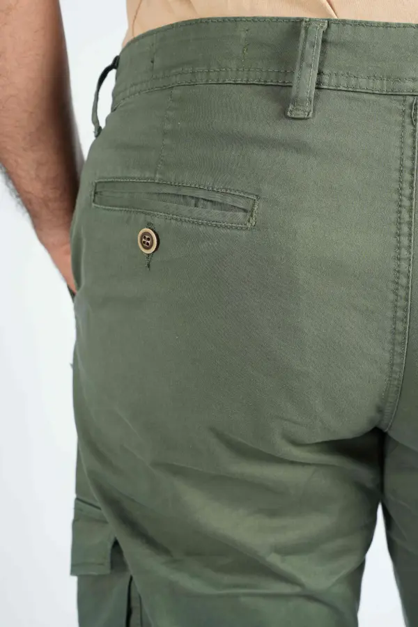 Packs de 3 Pantacourt Massimo Dutti En Toile Léger Ref-PM66251J ( Vert Royale + Beige + Noir )