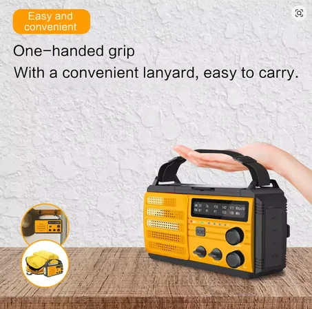 Radio d'Urgence Solaire Multifonction 8000mAh